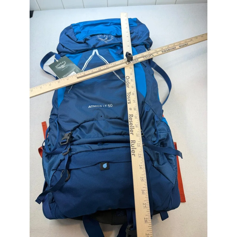 Osprey Atmos AG LT 50 Men's Backpacking Pack Scoria Blue L/XL New $300 Retail